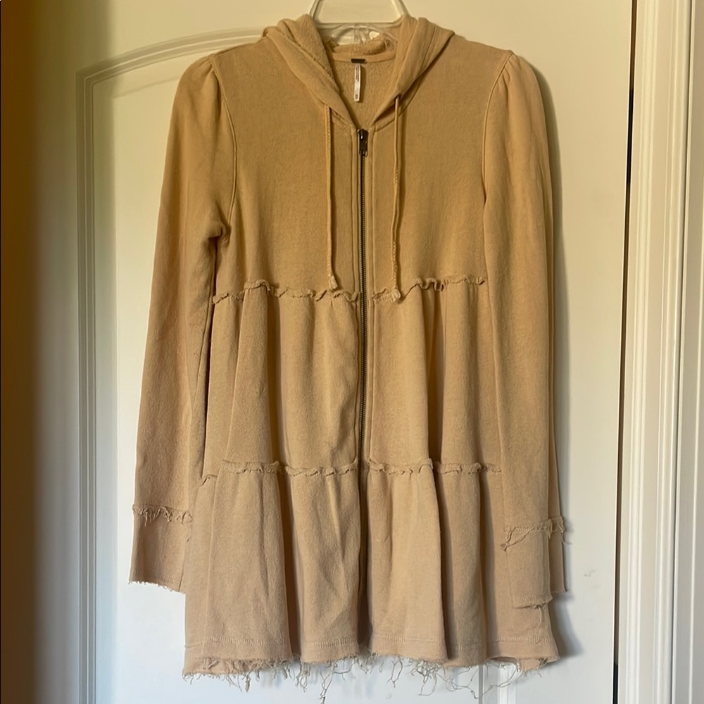 Butter Yellow Hooded Zip-Up Jacket